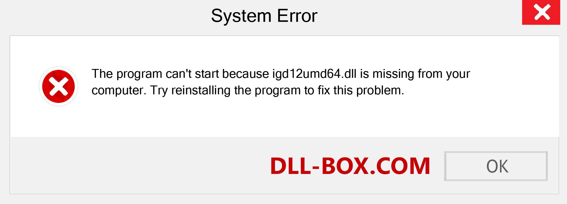  igd12umd64.dll file is missing?. Download for Windows 7, 8, 10 - Fix  igd12umd64 dll Missing Error on Windows, photos, images